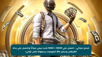 شحن مجاني.. احصل على 18000 + 6840 شدة ببجي مجانًا واحصل على بدلة القبطان وسكن M4 المومياء بسهولة خلال ثواني!